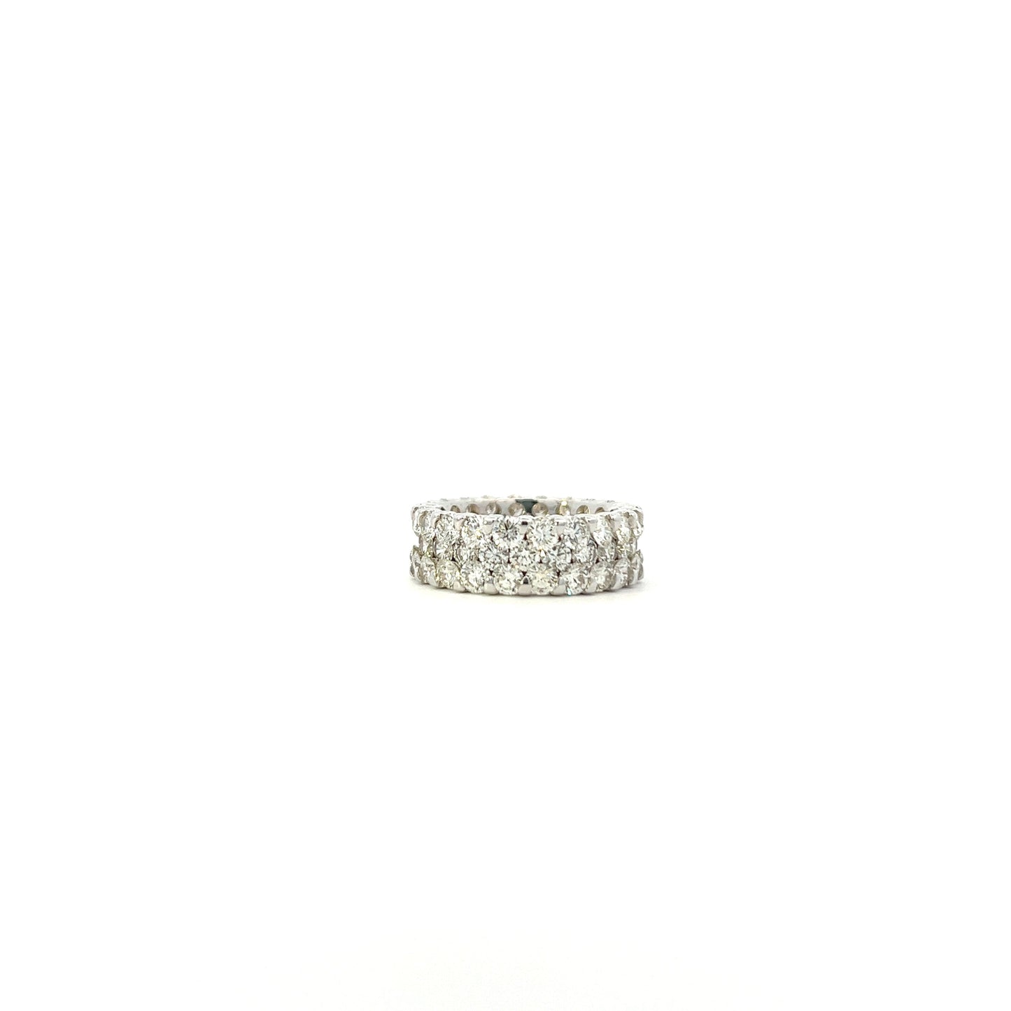 14K White Gold Diamond Eternity Ring (6.16ctw)