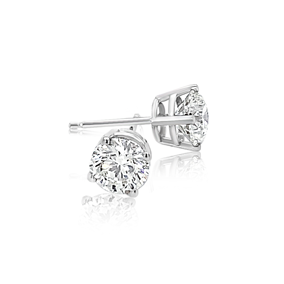 14K White Gold Diamond Studs (1.45ctw)