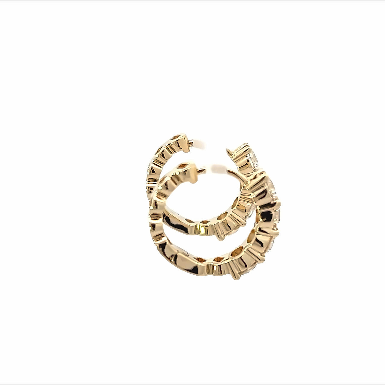 14K Yellow Gold Diamond Hoop Earrings (1.65ctw)
