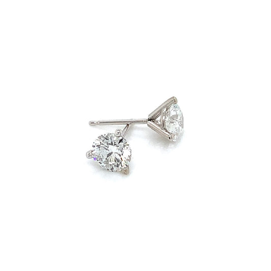 14K White Gold Diamond Studs (1.43ctw)