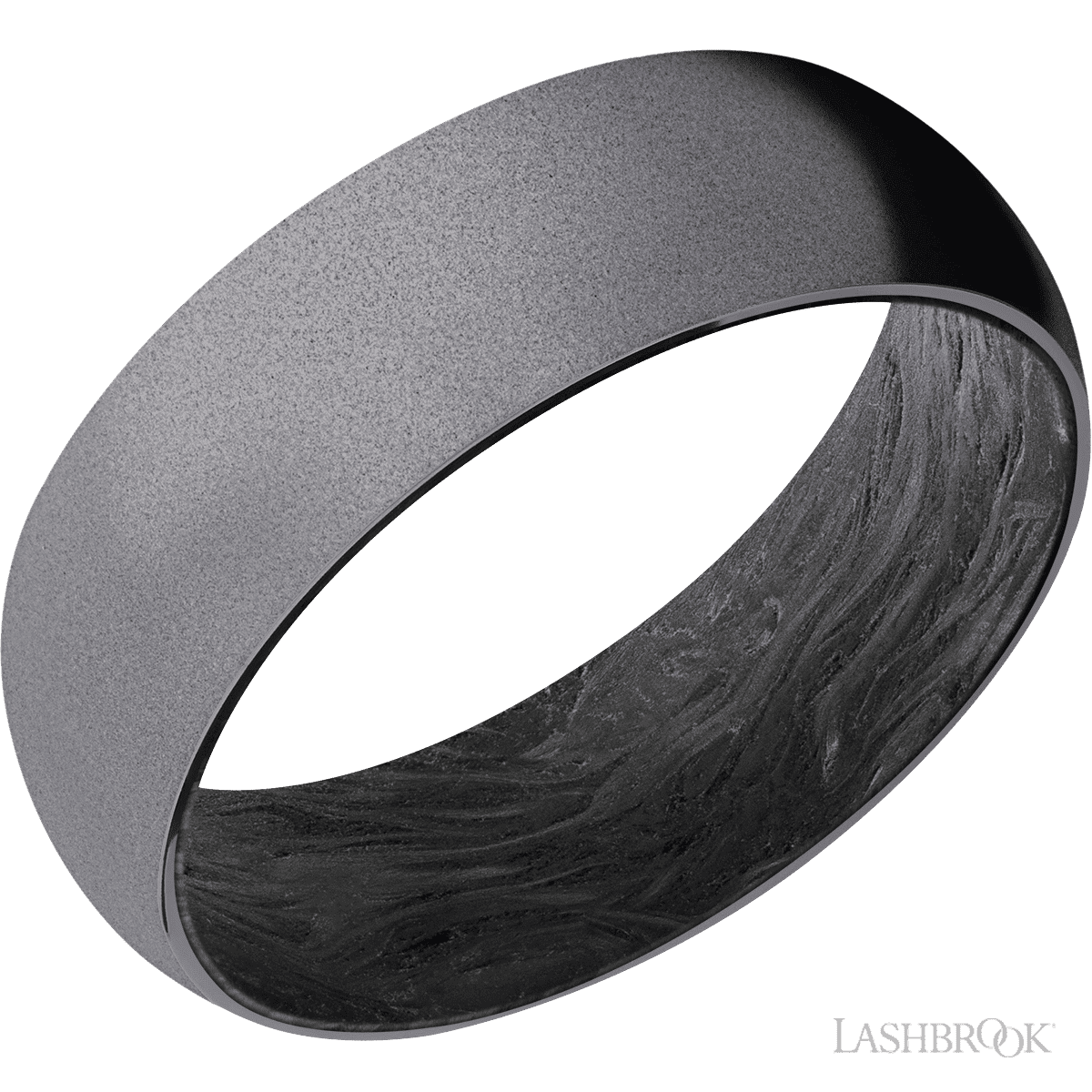 Tantalum with Sand Finish and Forged Carbon Fiber