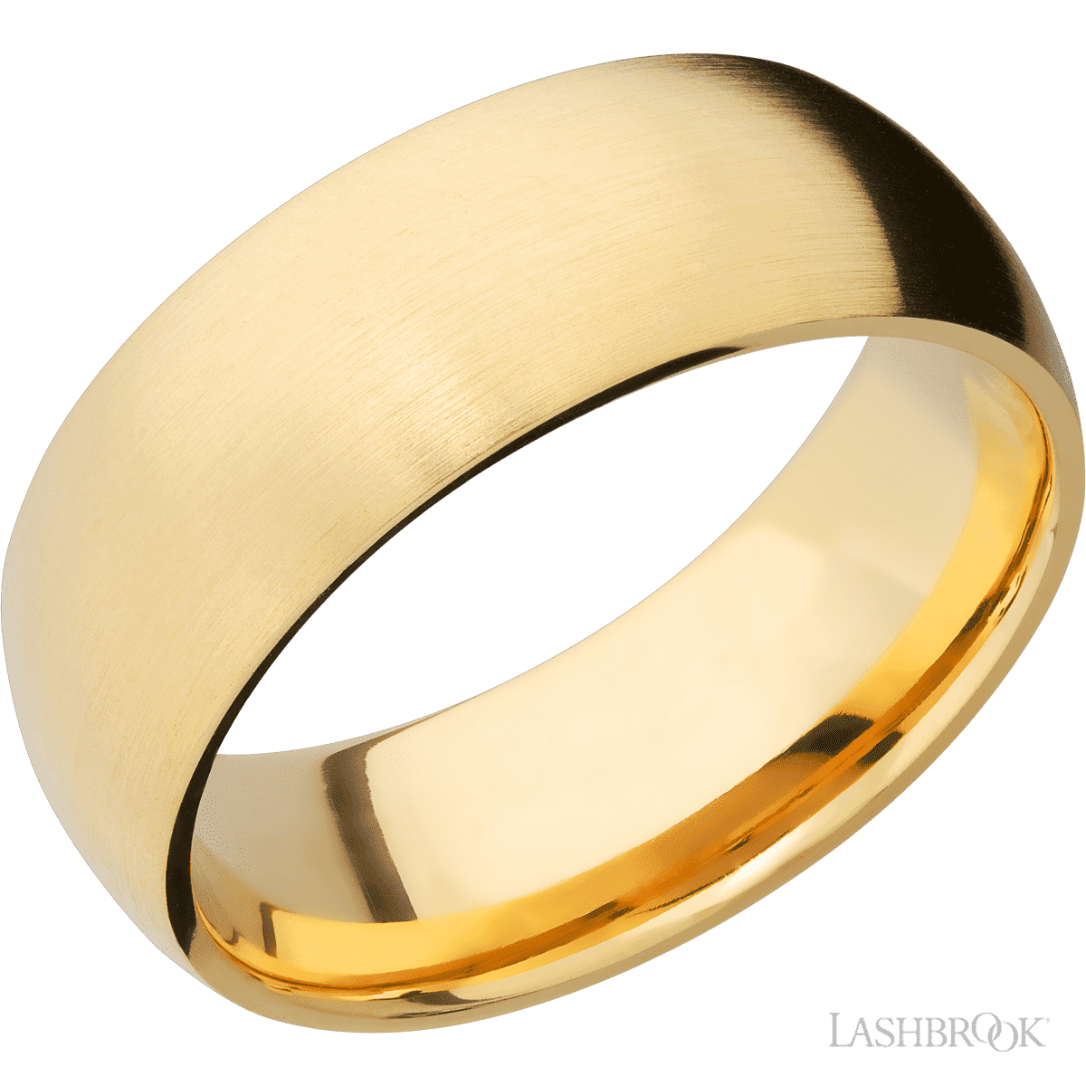 14K Yellow Gold with Polish , Satin Finish