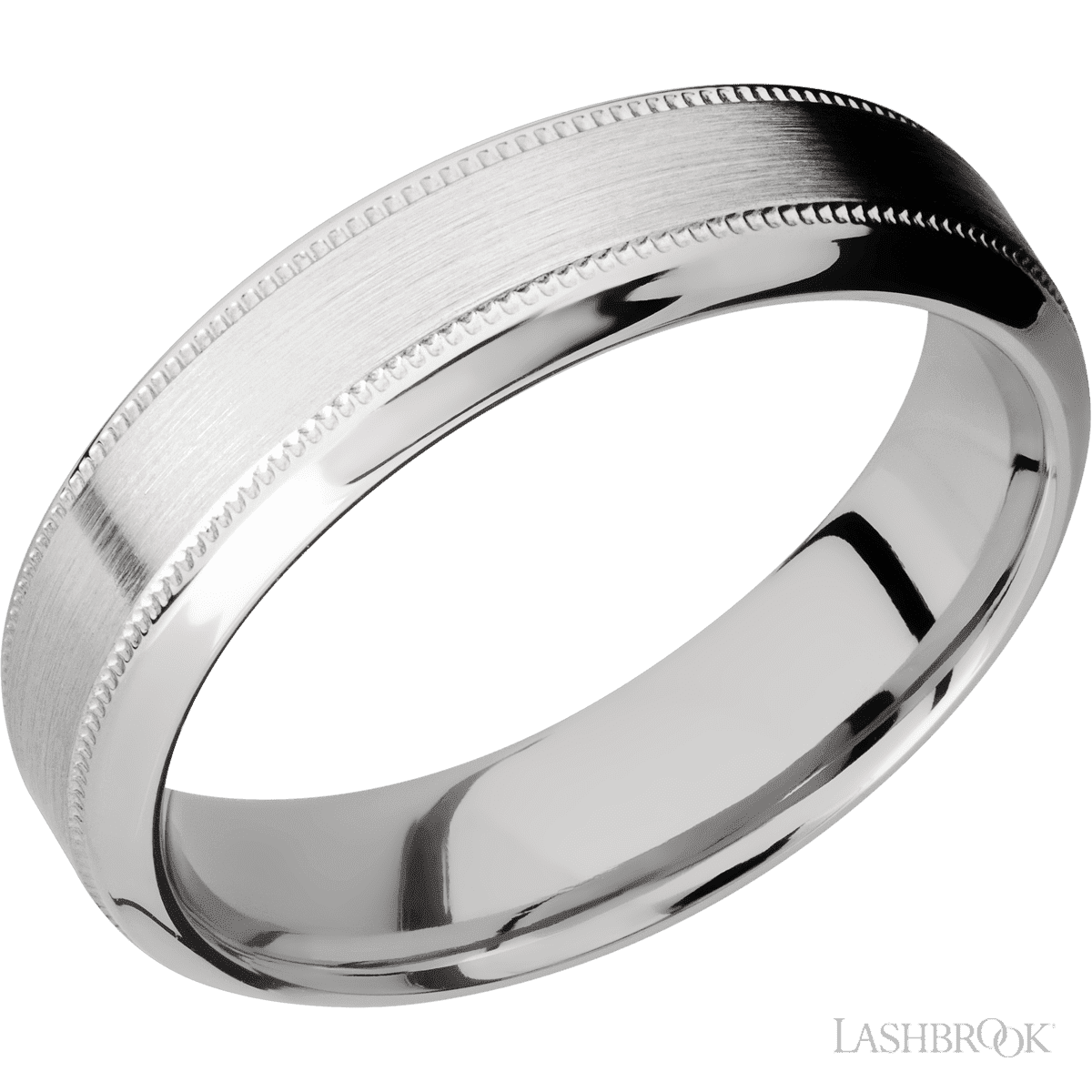 14K White Gold with Satin , Polish Finish