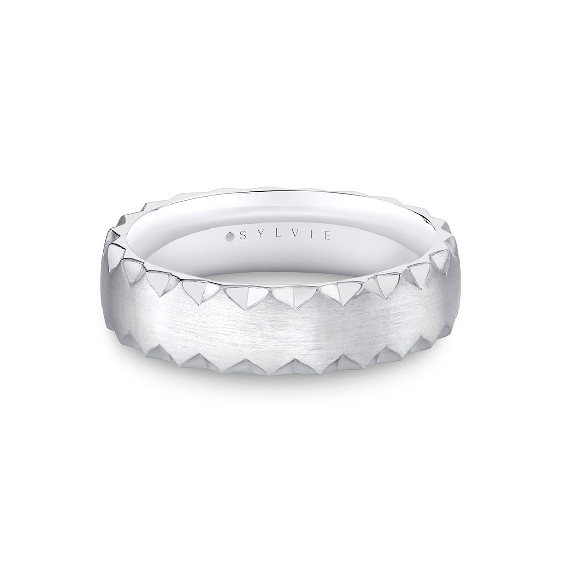 Fluted Shell Brushed Mens Band - Elliott