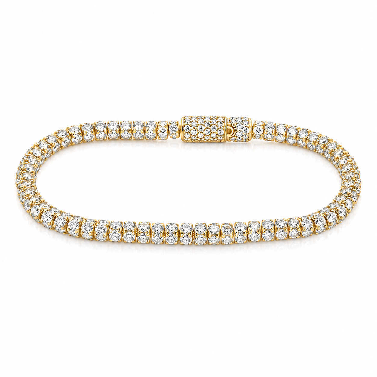 Yellow Gold Lab-Grown Diamond 360 Degree Bracelet