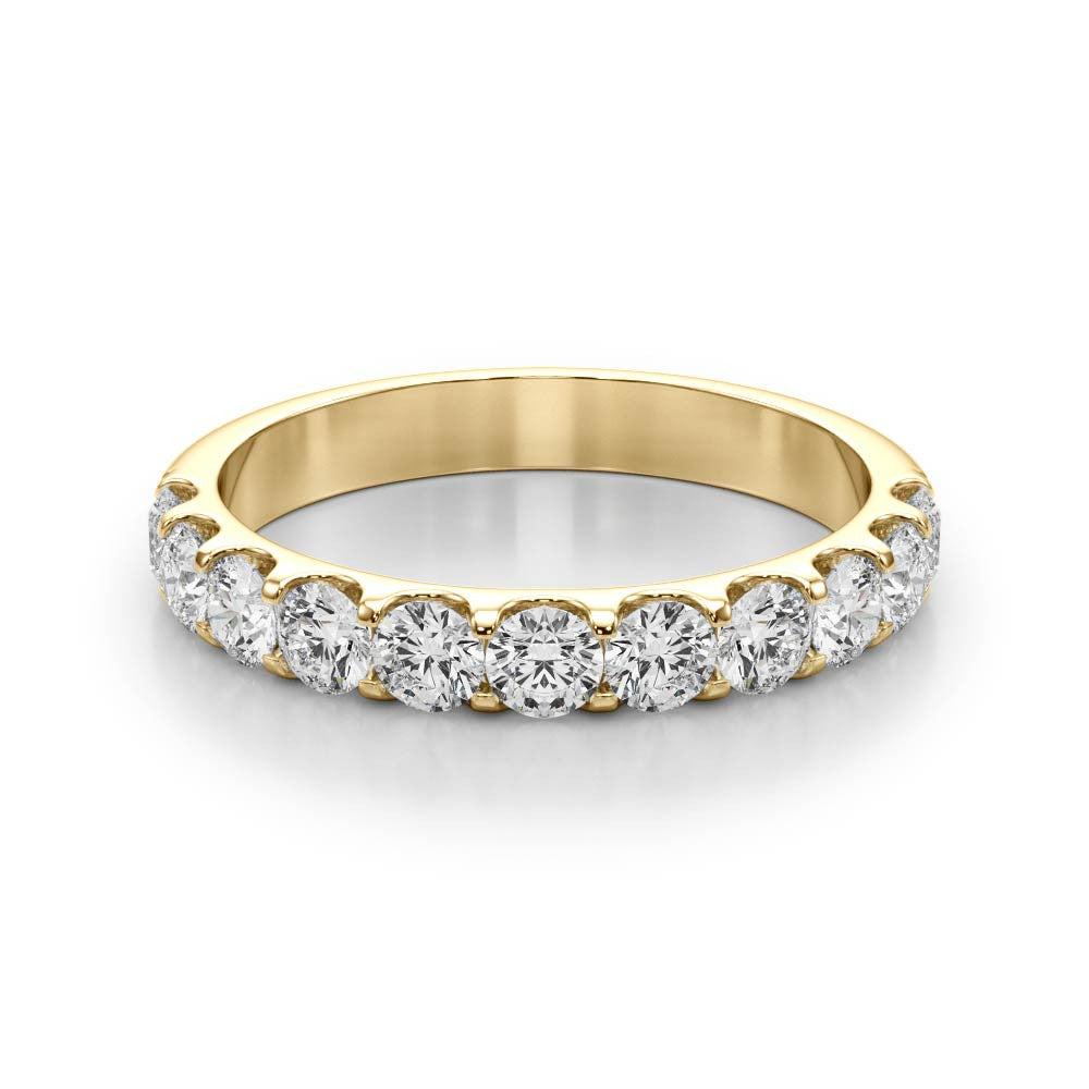 14K Yellow Gold Round Diamond Pave Wedding Ring (.20ctw)