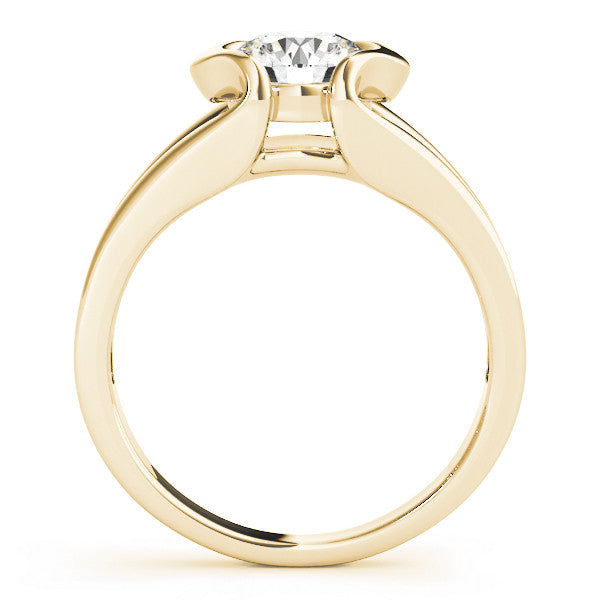 14K Yellow Gold Round Brilliant Diamond Split Shank Solitaire Engagement Ring (1ct)