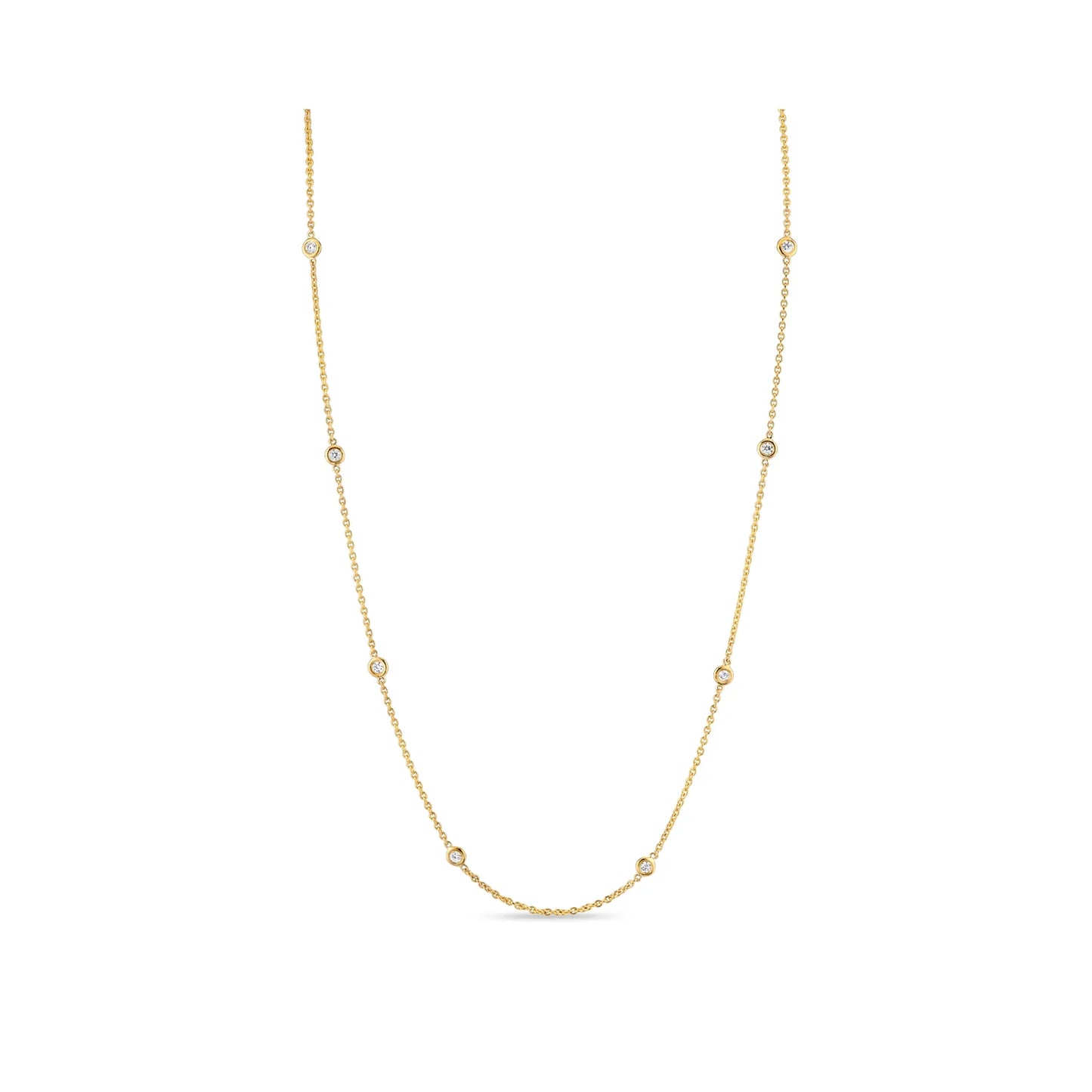 14K Yellow Gold Lab-Grown Diamonds By The Yard Necklaces