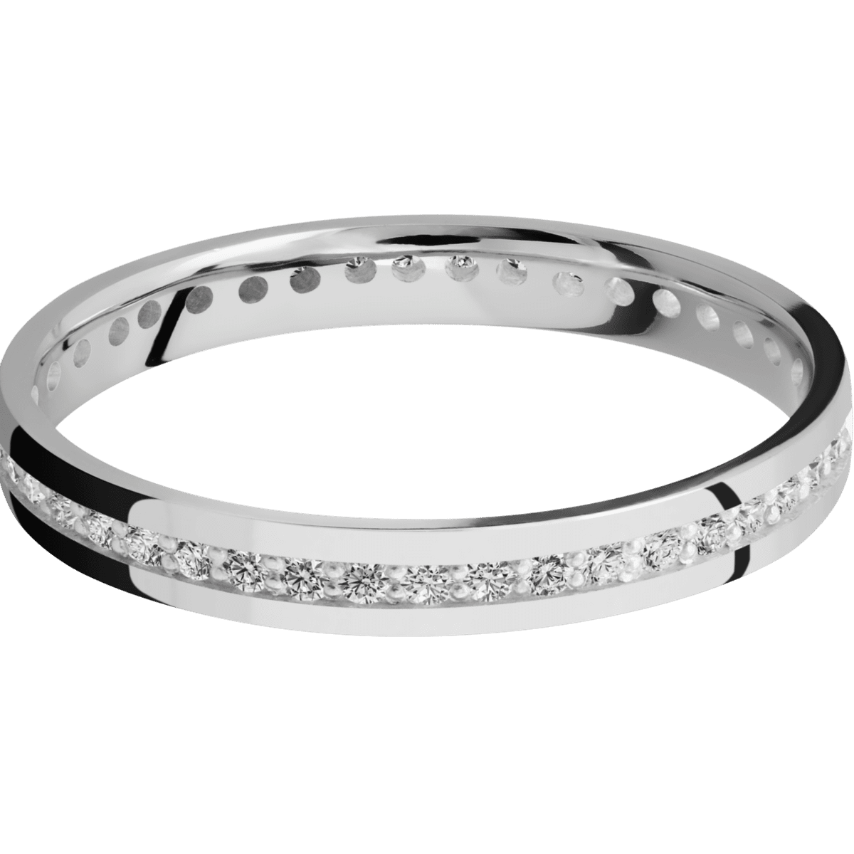 14K White Gold + Polish Finish