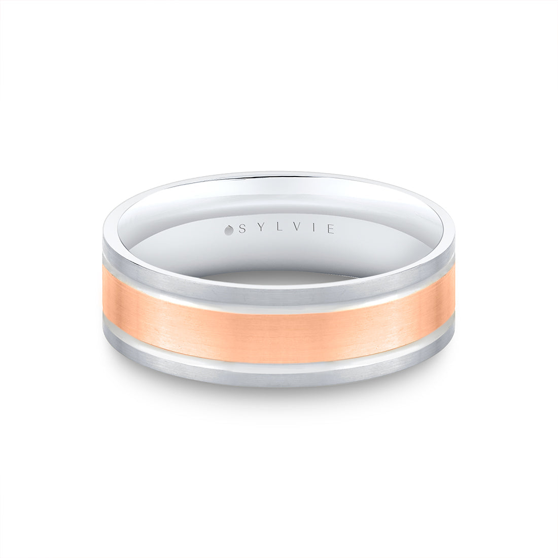 Heritage Two Tone Brushed Mens Band - Sullivan