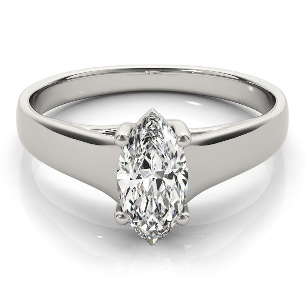 14K White Gold Marquise Diamond Solitaire Engagement Ring (1ctw)