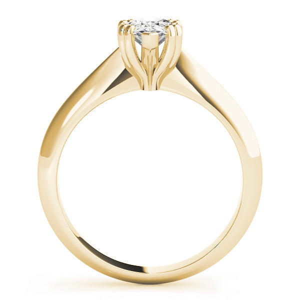 14K Yellow Gold Pear Shape Double Prong Diamond Solitaire Engagement Ring (1ct)