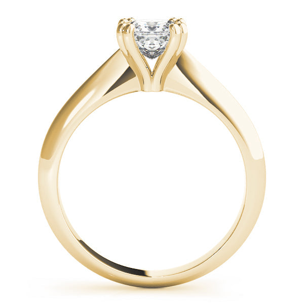 14K Yellow Gold Princess Cut Double Prong Diamond Solitaire Engagement Ring (1ct)