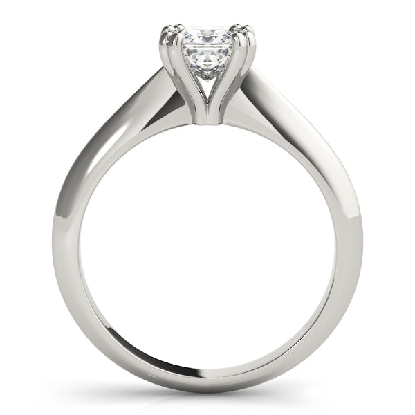 14K White Gold Princess Cut Double Prong Diamond Solitaire Engagement Ring (1ct)