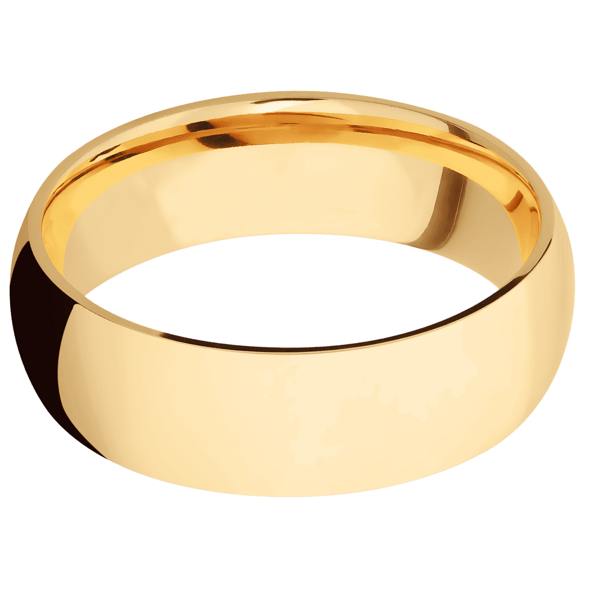 14K Yellow Gold + Polish Finish