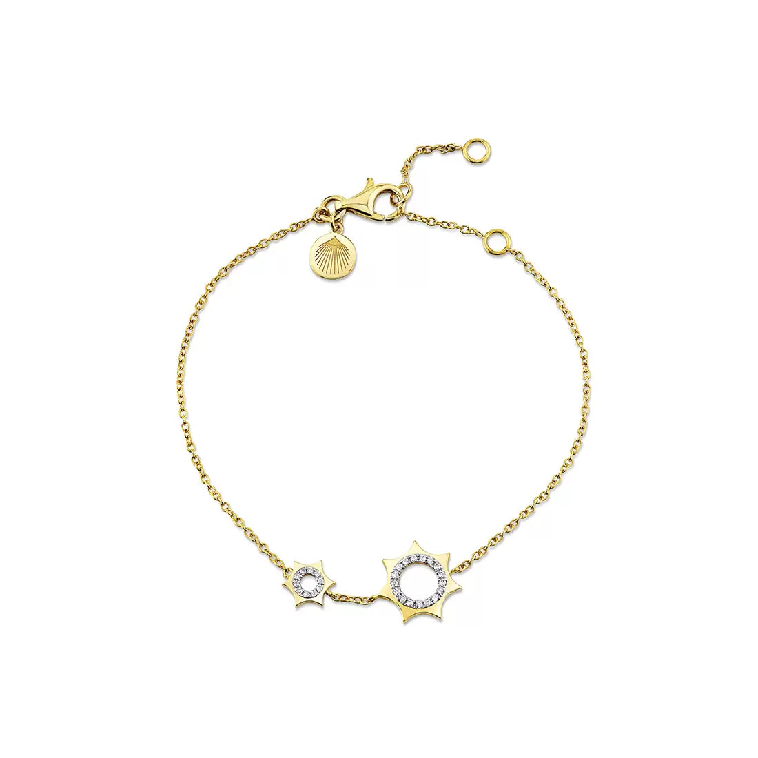 14K Solaz Spaced Sun Diamond Bracelet
