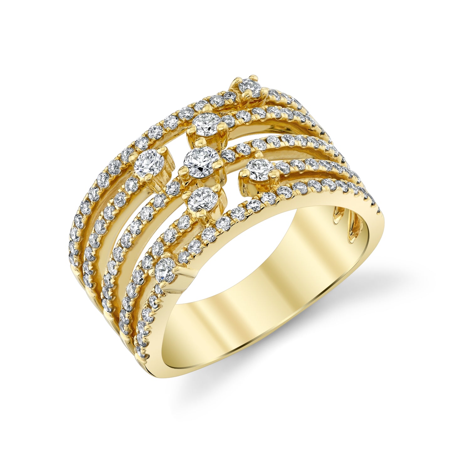 18K Yellow Gold Diamond Fashion Ring (.96ctw)