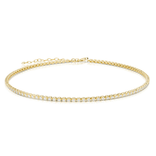 14K Yellow Gold Diamond Choker (2.20ctw)