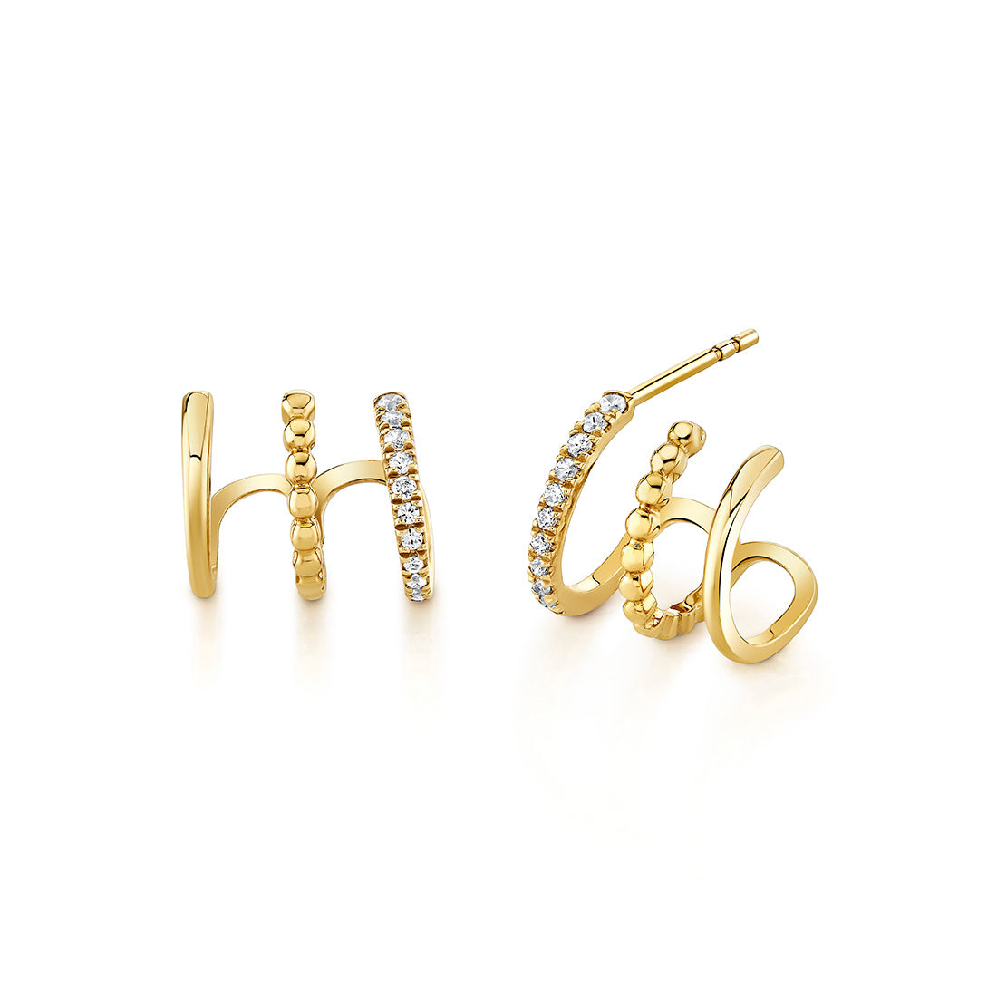 14K Éternelle Diamond Ear Cuffs