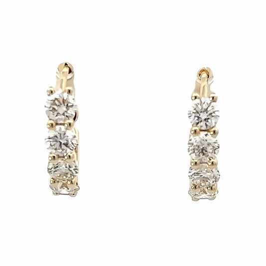 14K Yellow Gold Diamond Hoop Earrings (1.65ctw)