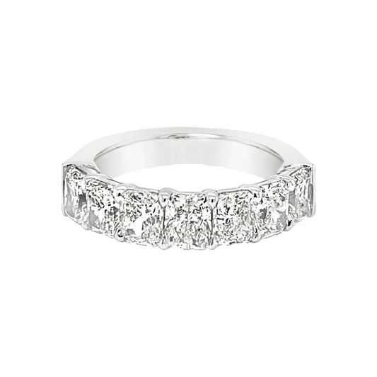 18K White Gold Radiant Cut Diamond Anniversary Ring (3.51ctw)