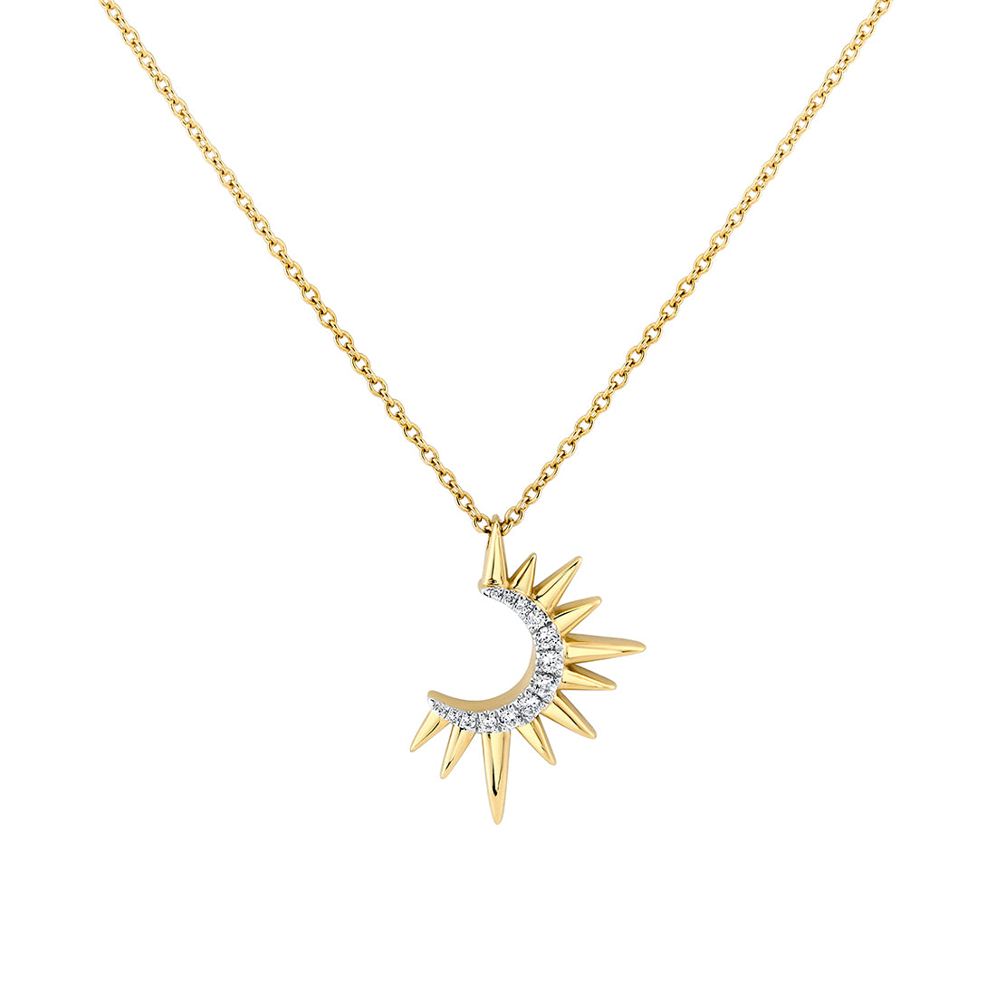 14K Solaz Open Sun Diamond Necklace
