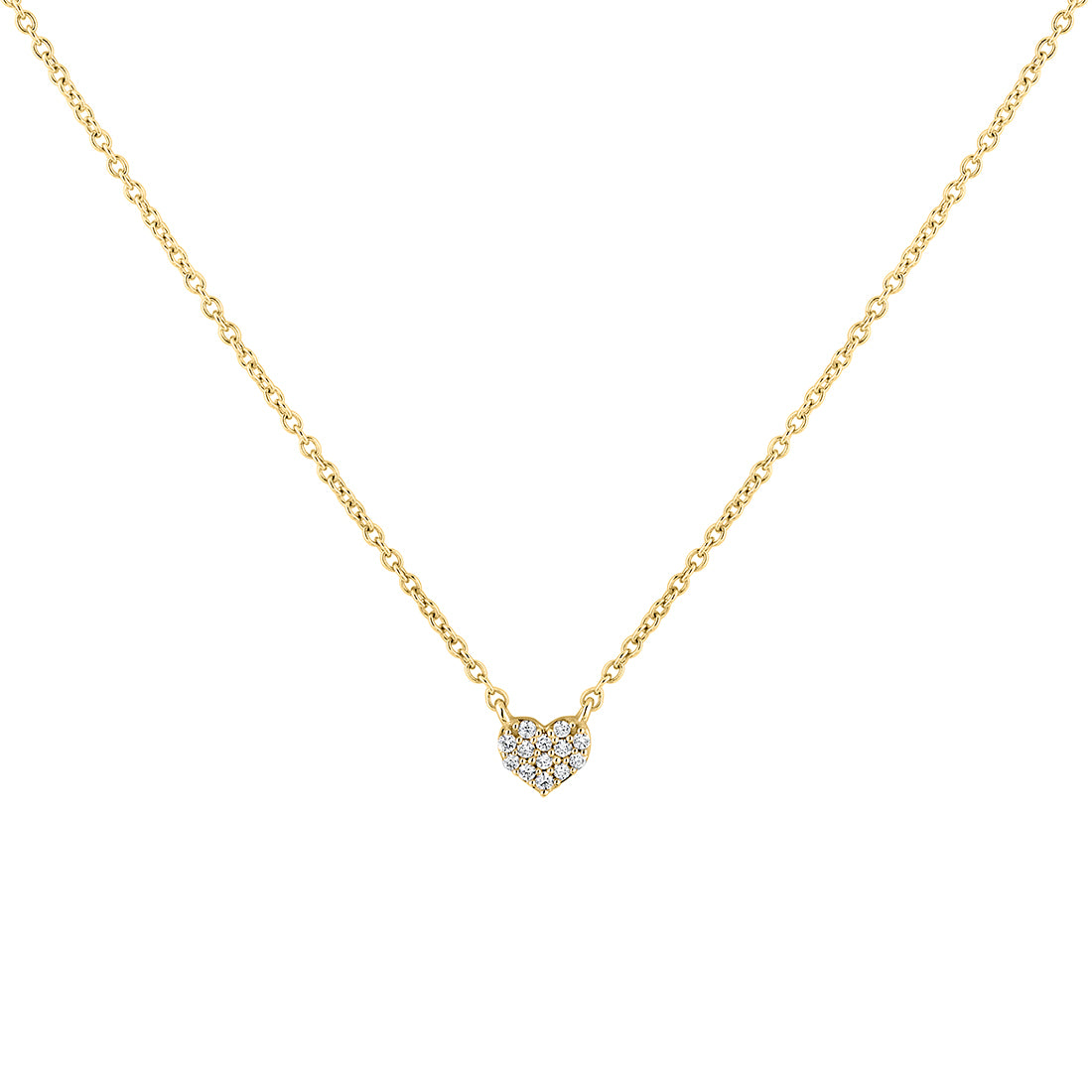 14K Éternelle Small Diamond Heart Necklace
