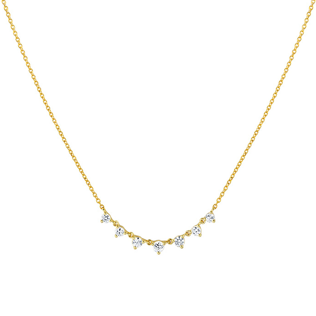 Éternelle Graduated Diamond Droplet Necklace