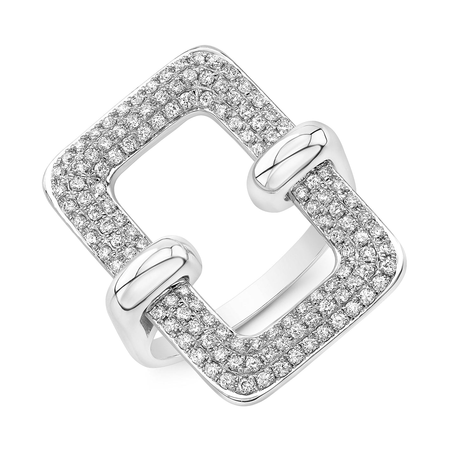 14K White Gold Diamond Pave Fashion Ring (.68ctw)