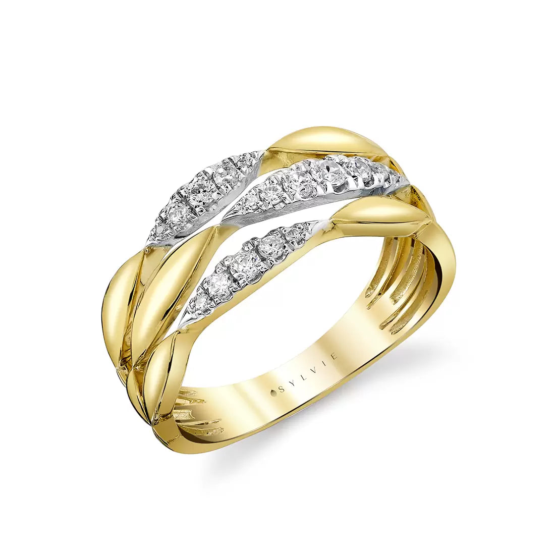 14K Auravie Two Tone Diamond Ring