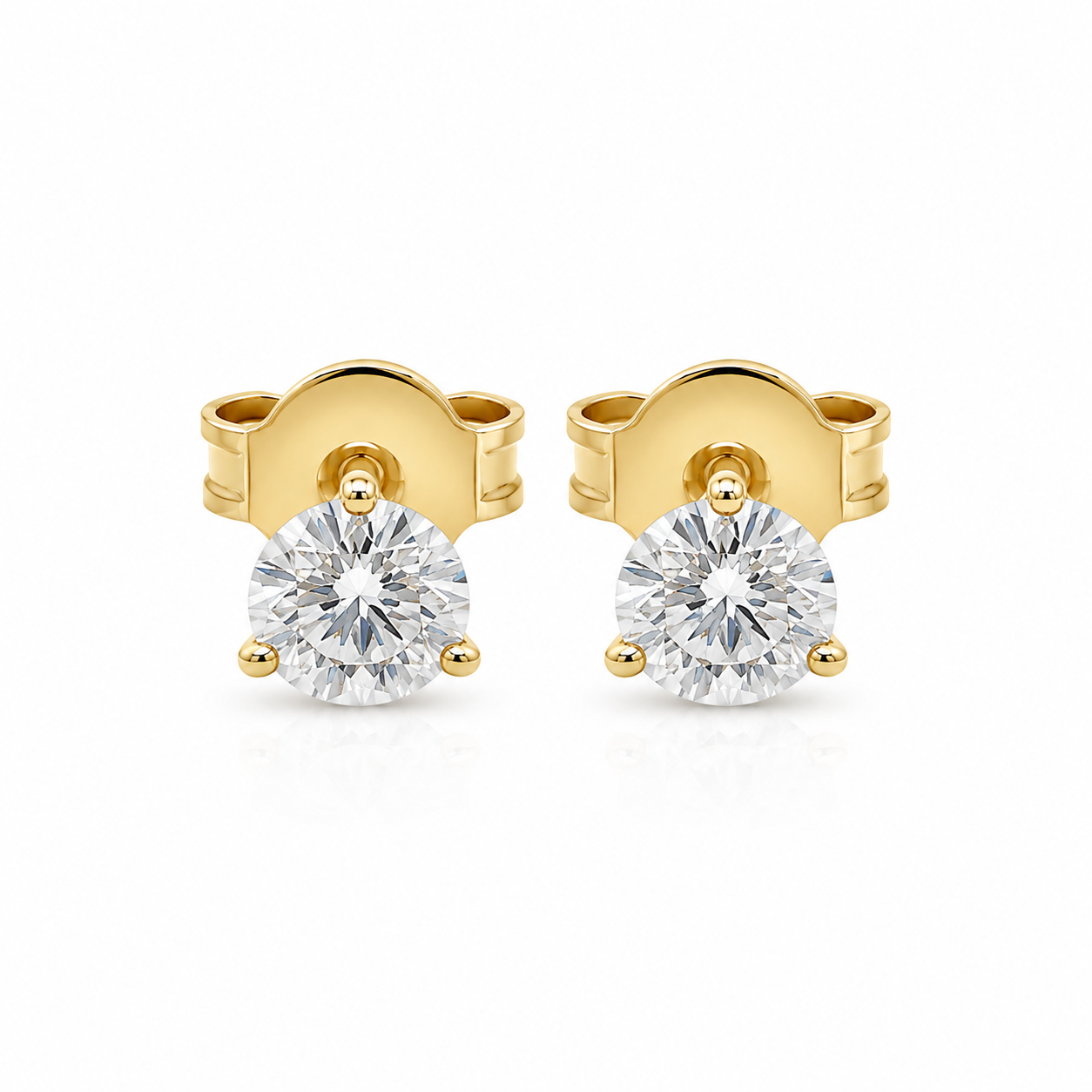 Yellow Gold Lab-Grown Diamond Martini Studs