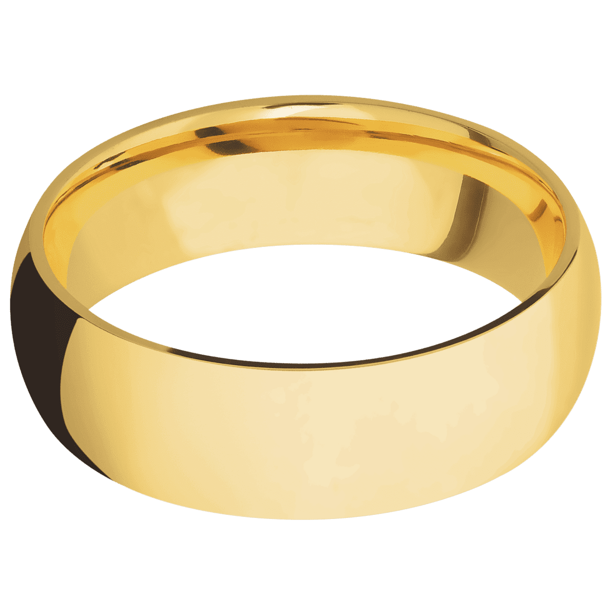 18K Yellow Gold + Polish Finish