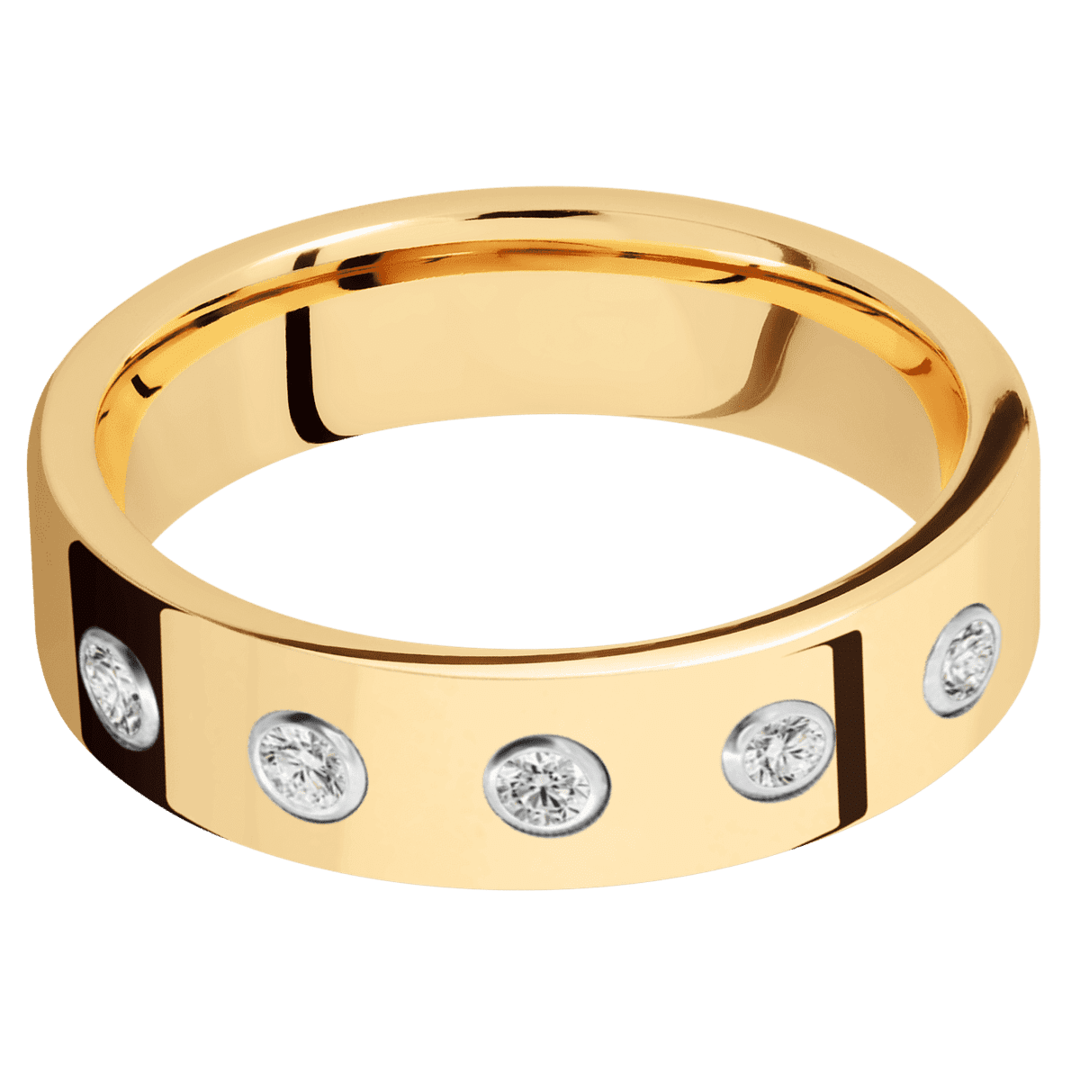 14K Yellow Gold + Polish Finish