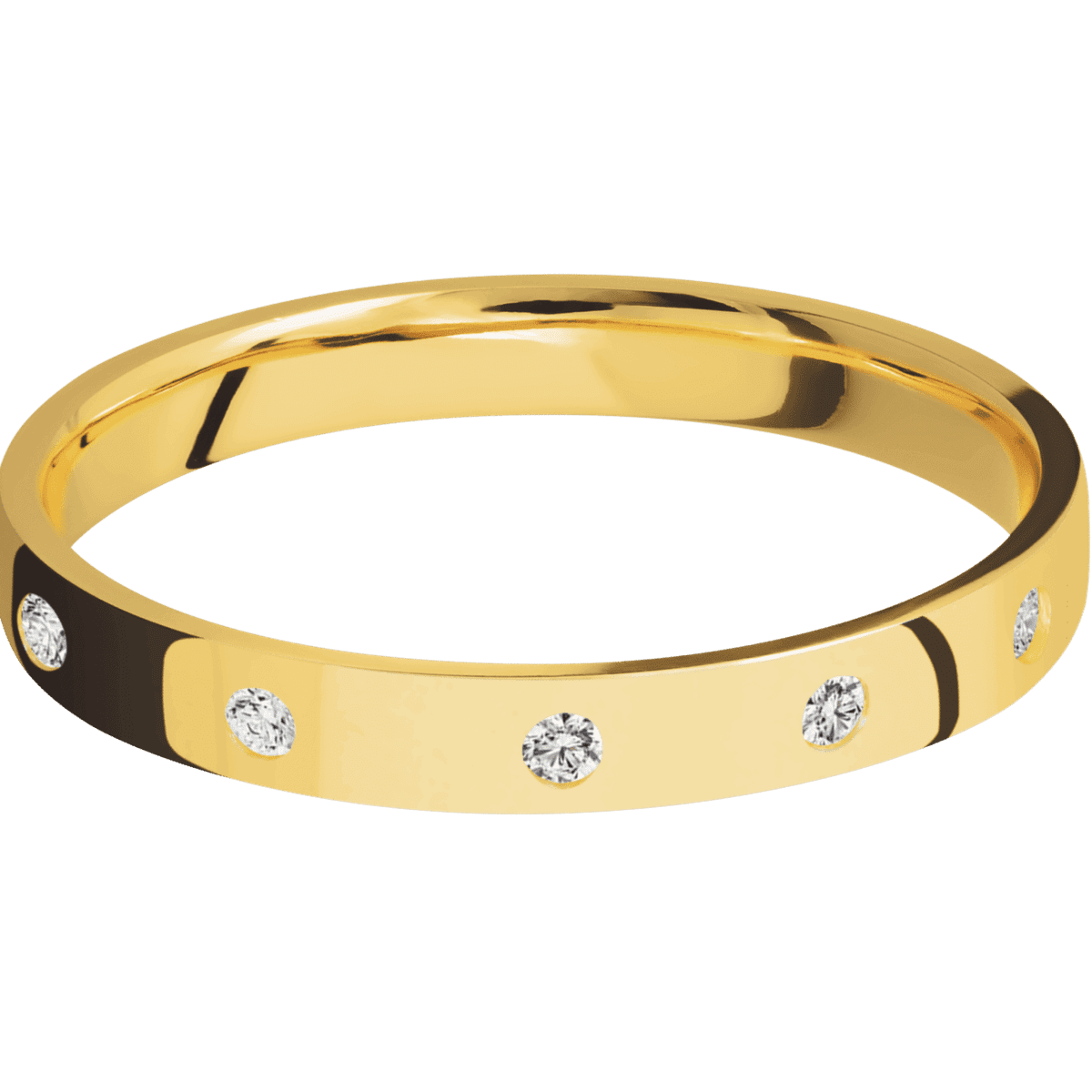 18K Yellow Gold + Polish Finish