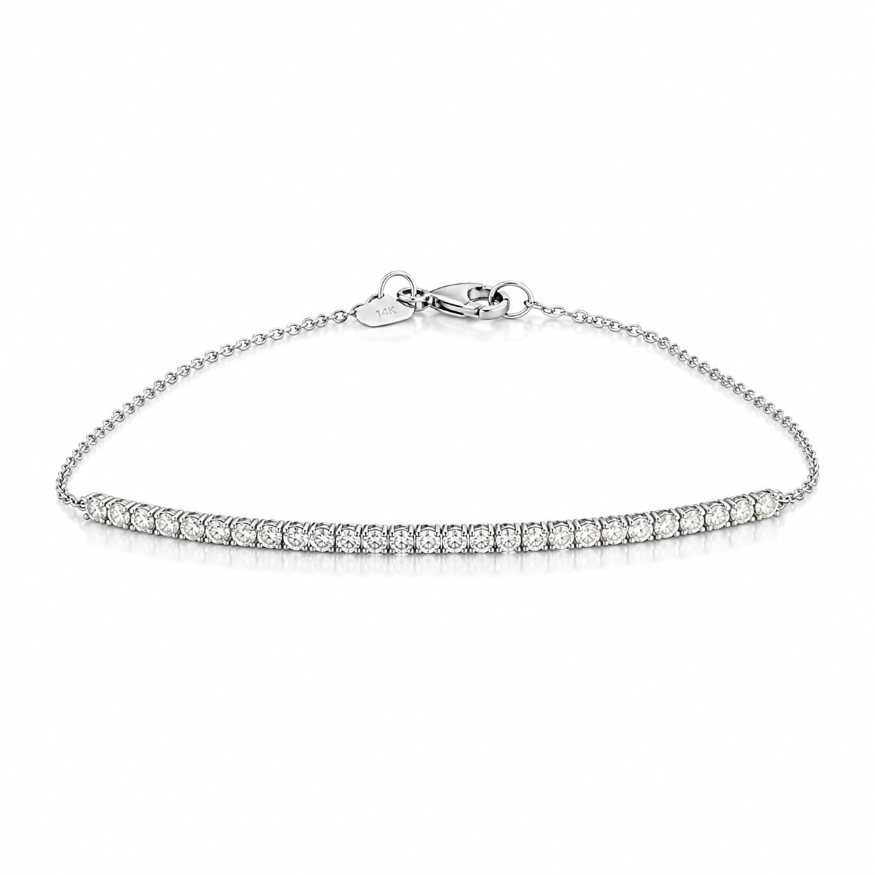 White Gold Diamond Bar Bracelet