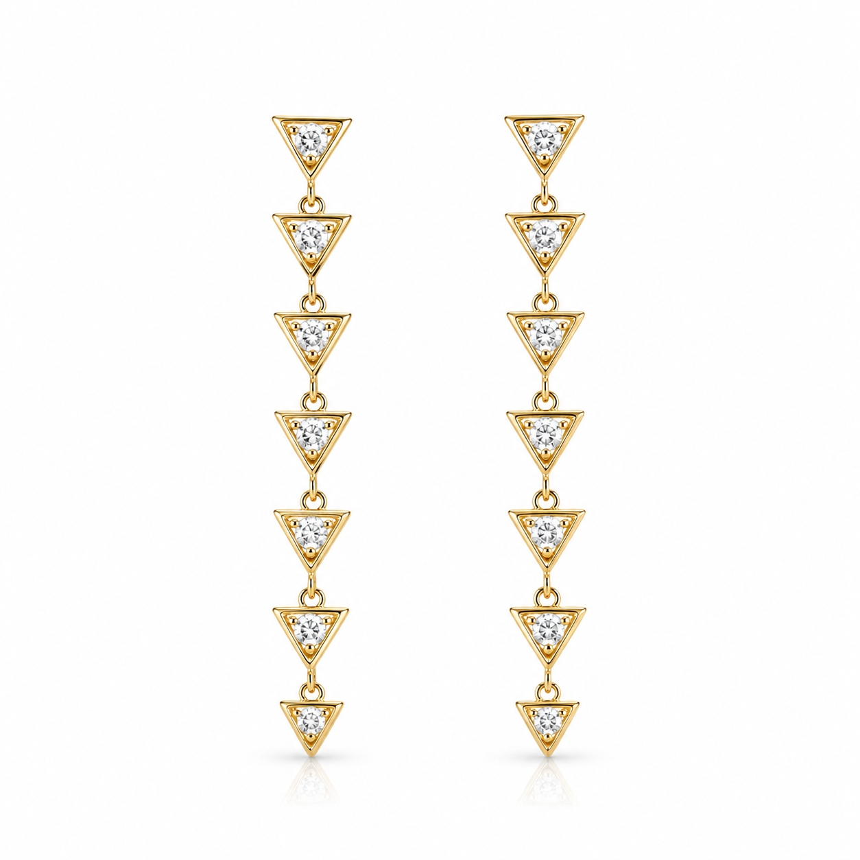 Yellow Gold Diamond Drop Fashion Earrings