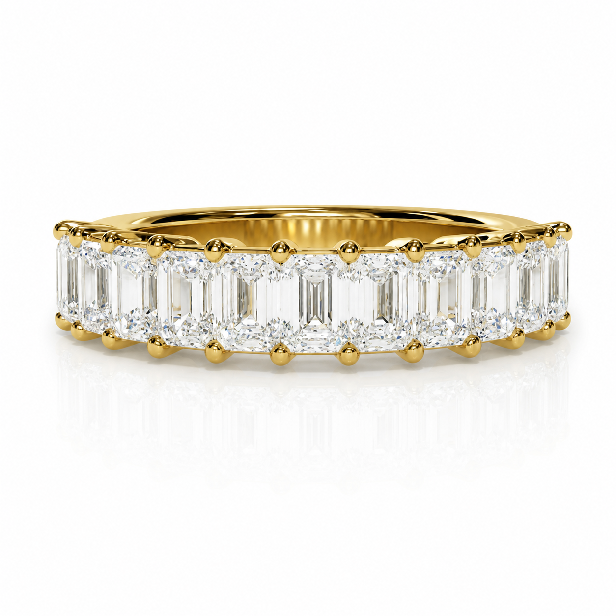 Yellow Gold Emerald Cut Diamond Ring