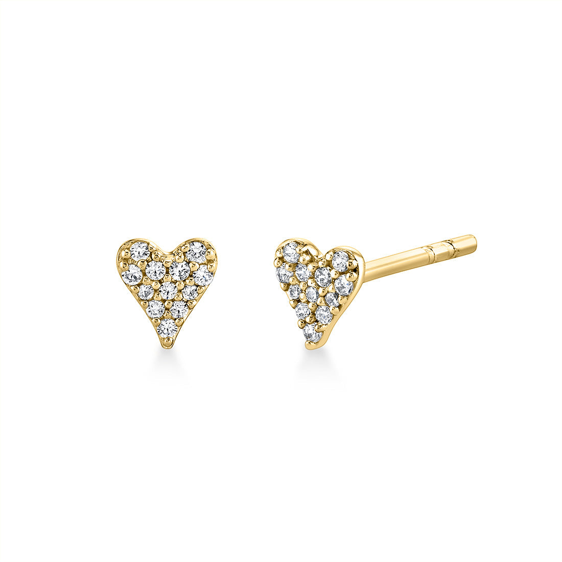 Eternelle Diamond Heart Stud Earrings