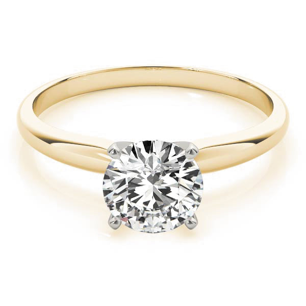 14K Yellow Gold Round Brilliant Diamond Solitaire Engagement Ring (1ctw)