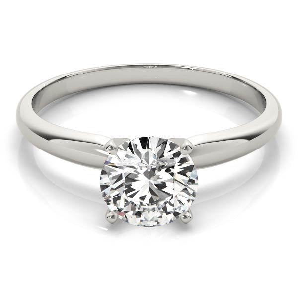 14K White Gold Round Brilliant Diamond Solitaire Engagement Ring (1ctw)