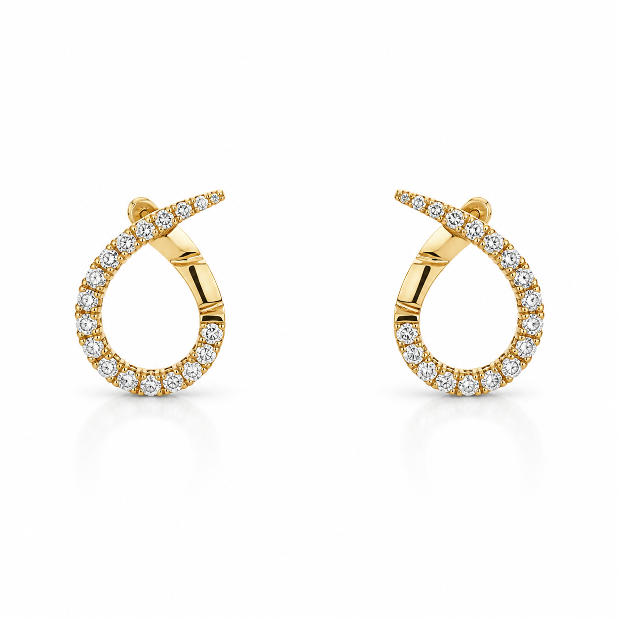Yellow Gold Lab-Grown Diamond Earrings
