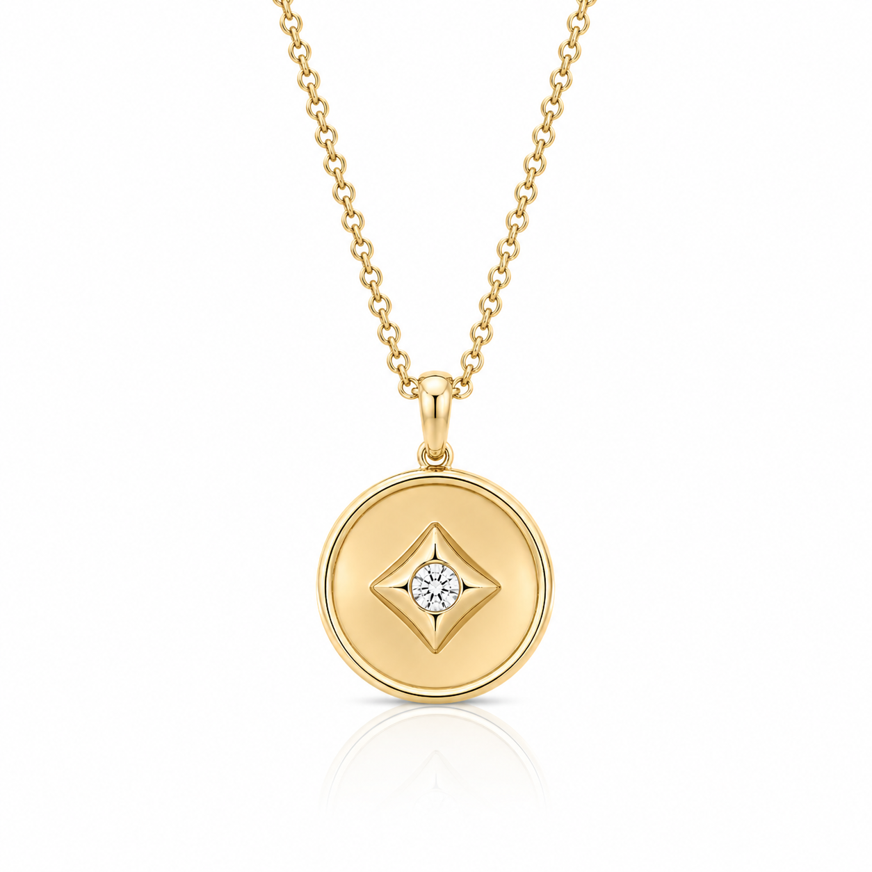 Yellow Gold Forevermark Icon Medallion Diamond Pendant