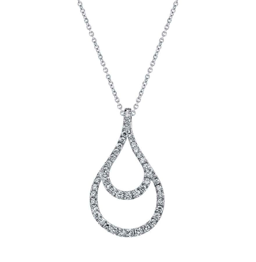 Classic Double Drop Diamond Pendant