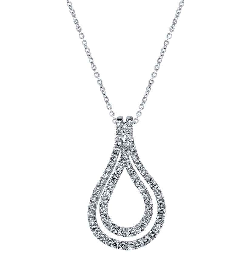 Classic Double Drop Diamond Pendant
