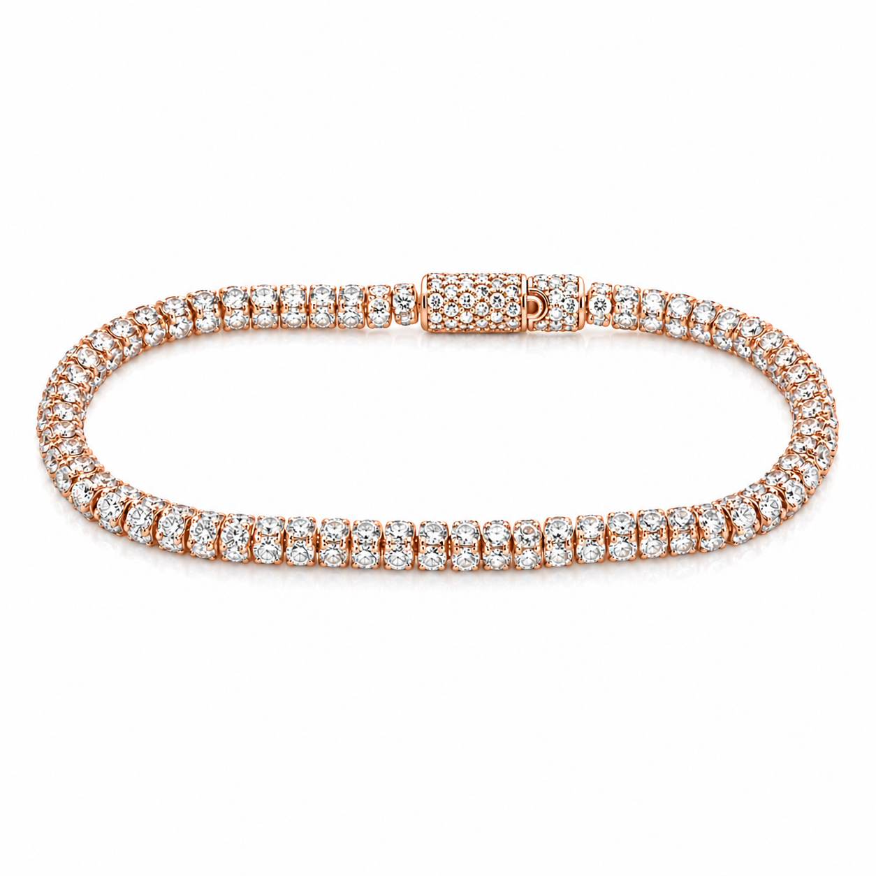 Rose Gold Lab-Grown Diamond 360 Degree Tennis Bracelet