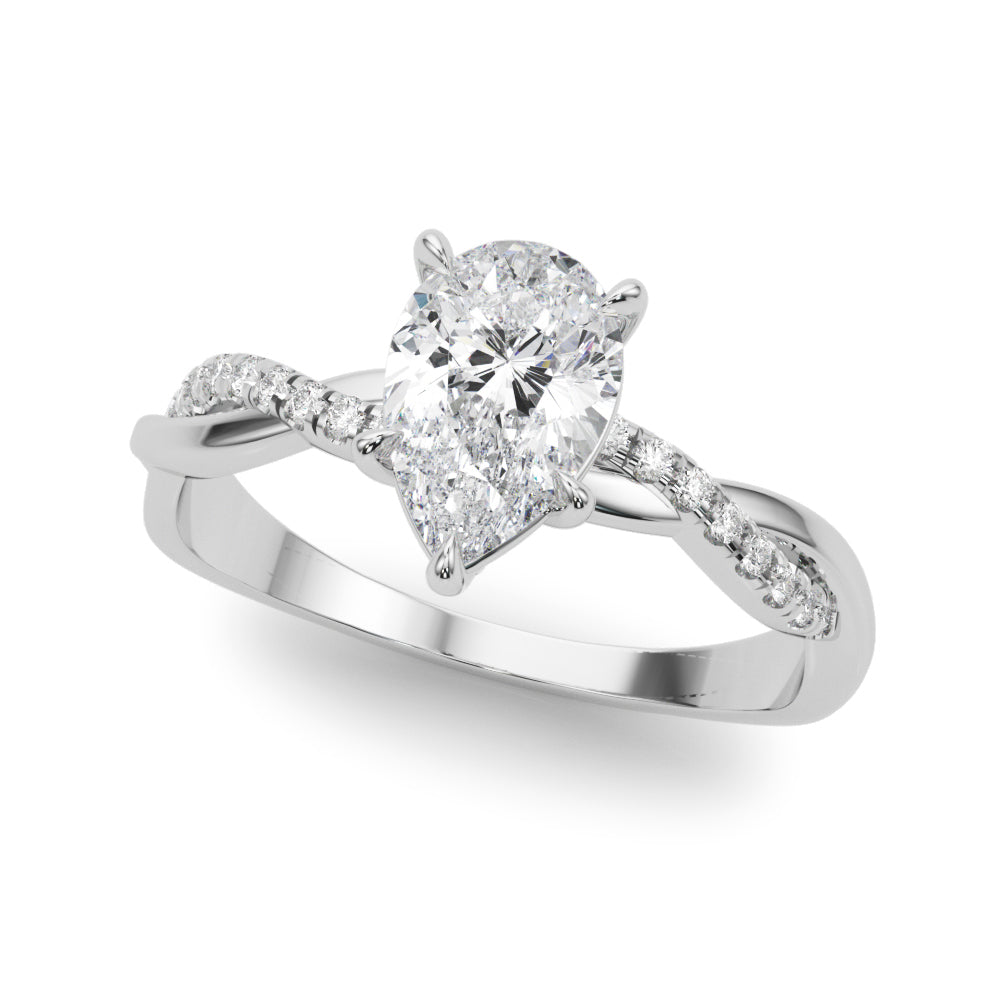 Pear Cut Diamond Engagement Rings