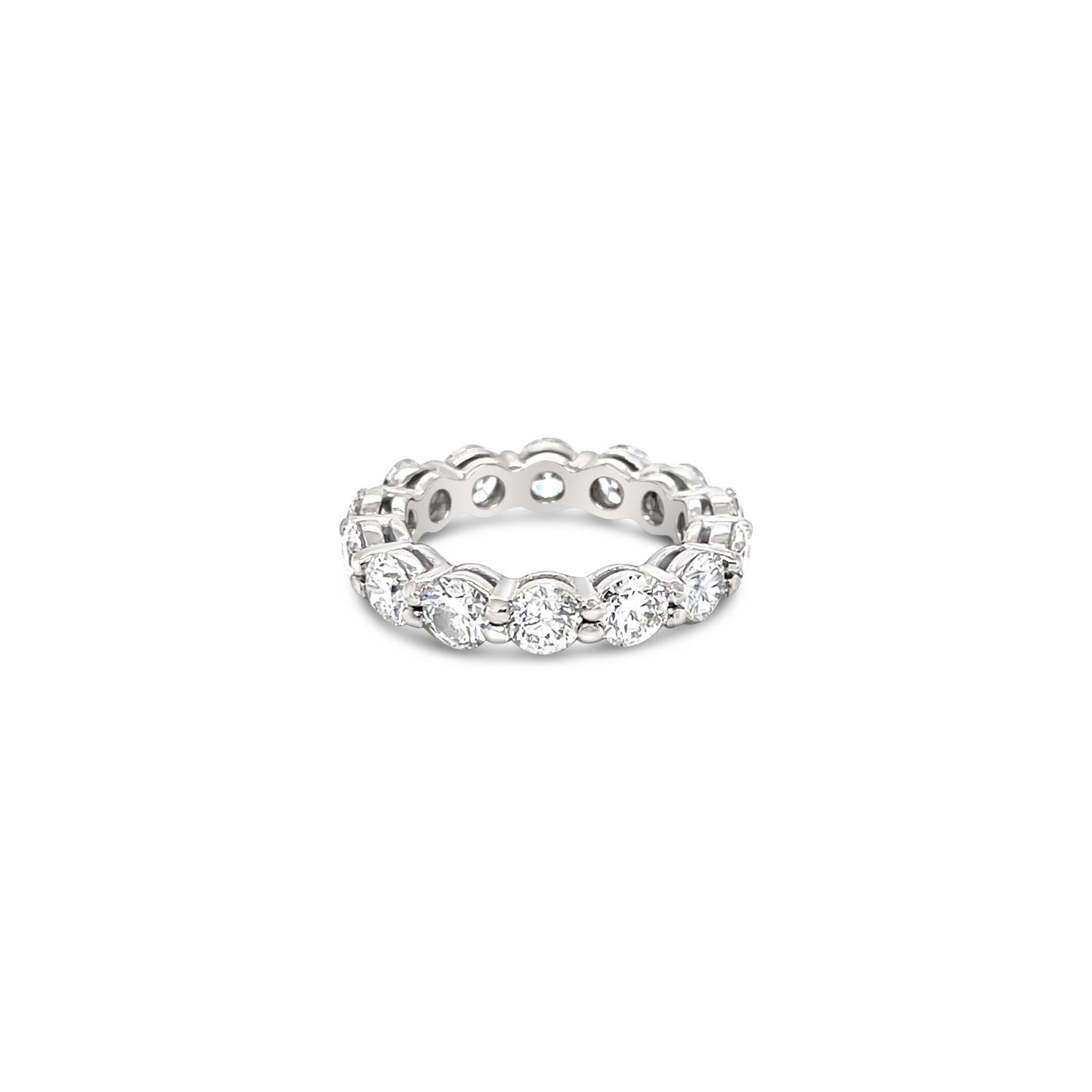 Platinum Eternity Ring With Round Brilliant Diamonds (3.22ctw)