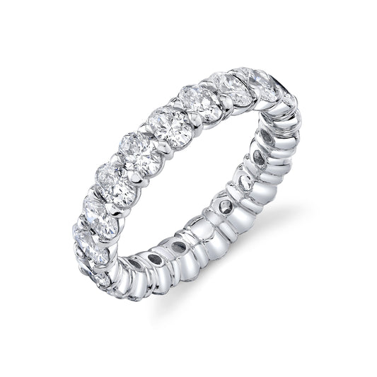 Platinum Oval Diamond Eternity Ring (2.94ctw)