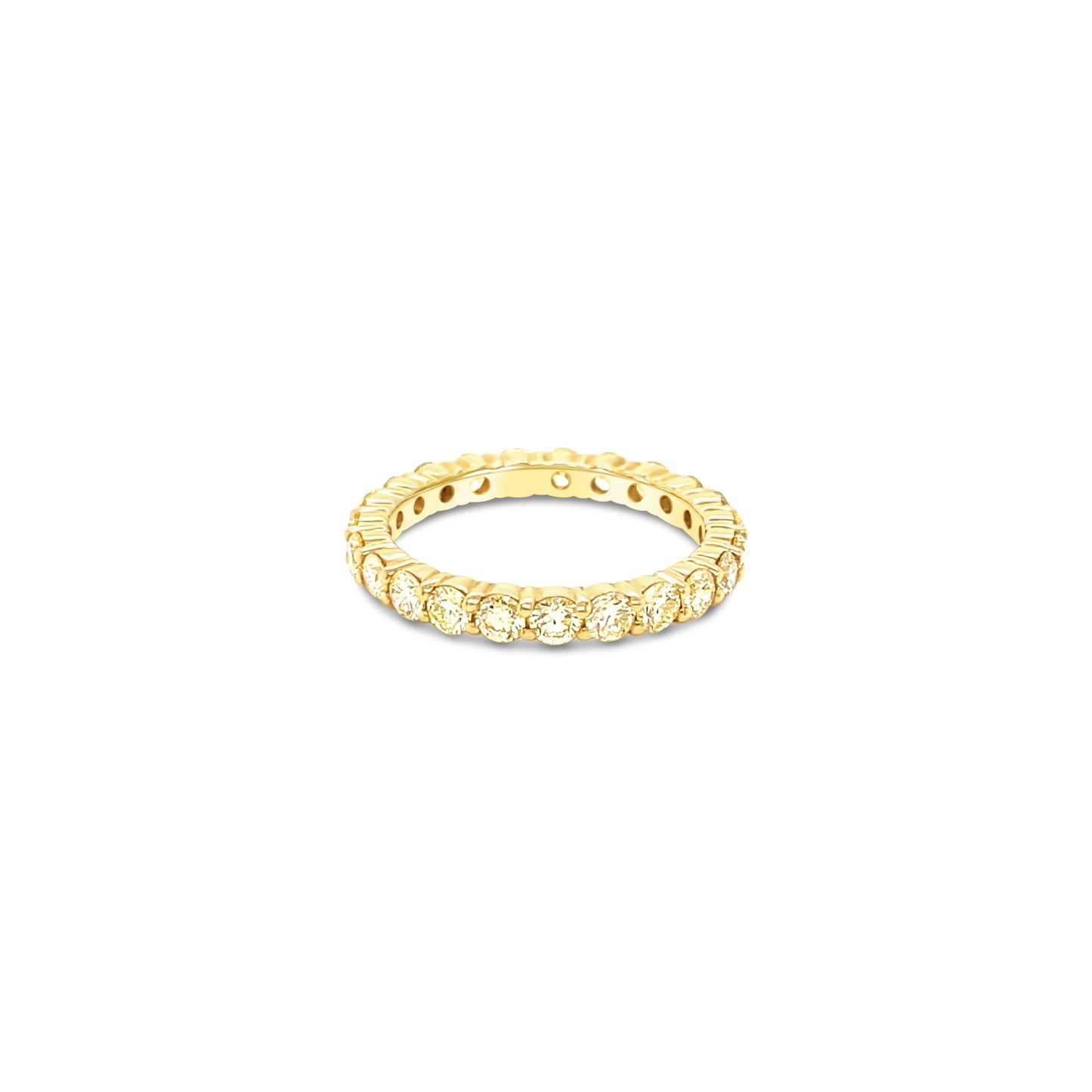 14K Yellow Gold Eternity Ring With Fancy Yellow Diamonds (1.58ctw)