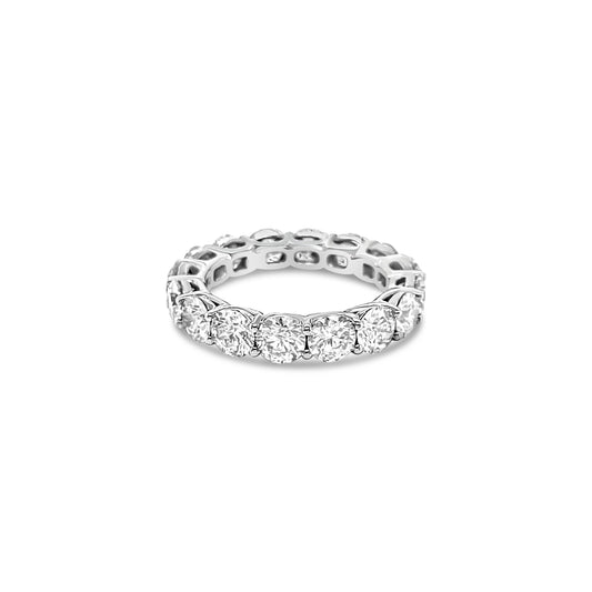 14K White Gold Eternity Ring With Round Brilliant Diamonds (5.04ctw)